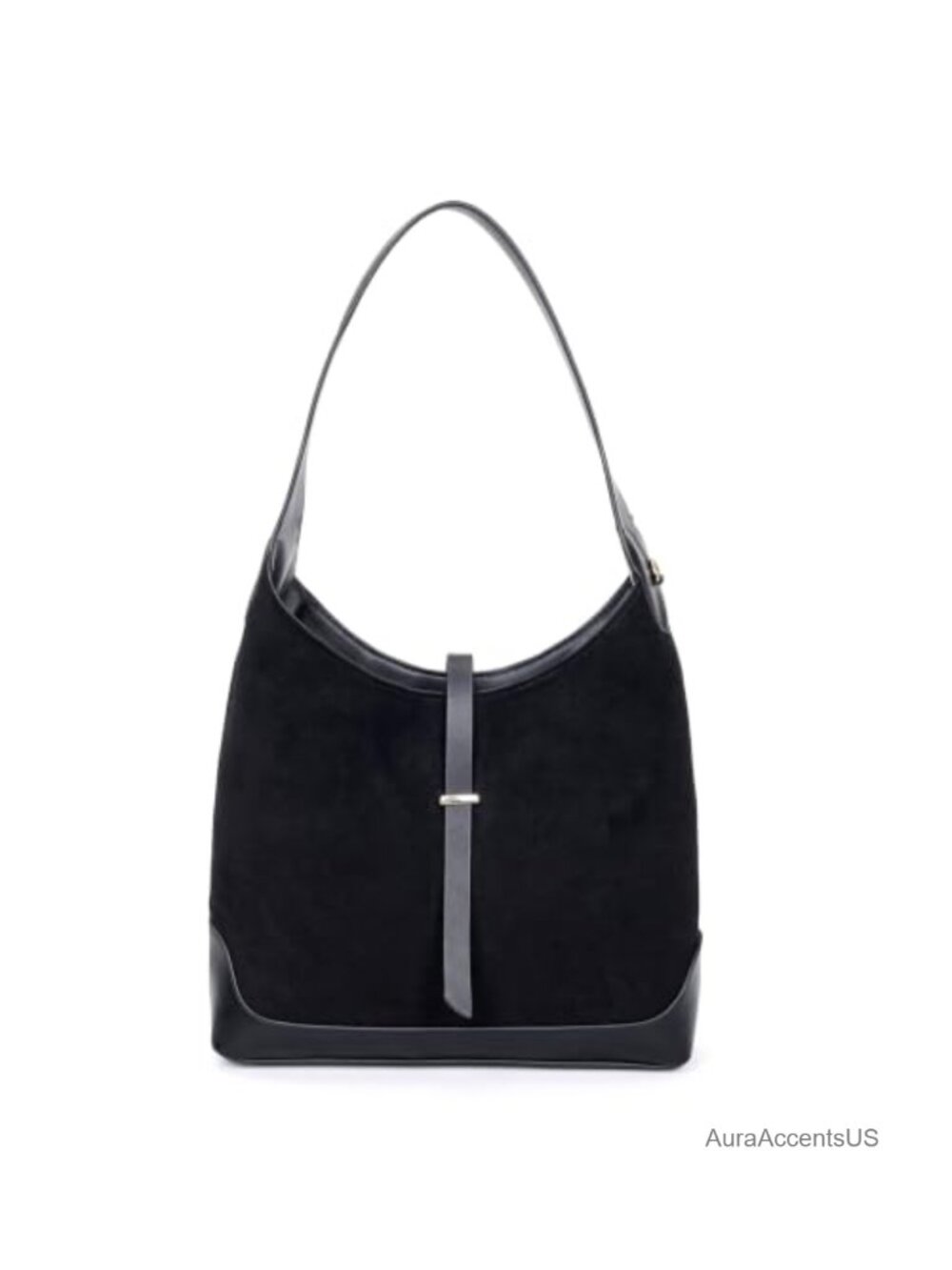 Faux Suede Leather Slouchy Hobo Shoulder Bag Tote Women